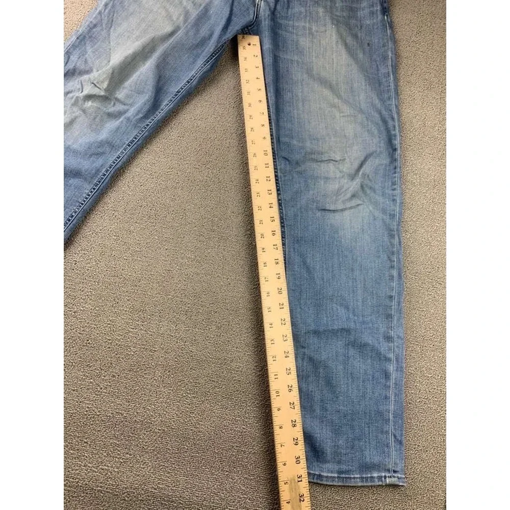Banana Republic Jeans Traveler Straight Men Size 32x34 Blue Denim Washed‎ Cotton